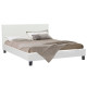 Κρεβάτι Nevil pakoworld 150x200 PU χρώμα λευκό ματ