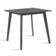 Τραπέζι Benson pakoworld MDF σε rustic grey απόχρωση 80x80x75εκ