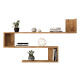 Ραφιέρα τοίχου Belinda pakoworld oak 120x14.5x71.4εκ