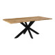 Tραπέζι Gilman pakoworld MDF sonoma-μαύρο 180x90x75εκ