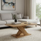 Τραπέζι σαλονιού Solange pakoworld χρώμα sonoma 110x55x47.5εκ