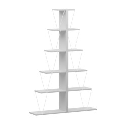 Βιβλιοθήκη mini Tars pakoworld λευκό 100x22x150εκ
