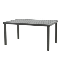 Τραπέζι Kliton pakoworld αλουμινίου ανθρακί 150x80x74εκ