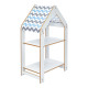 Ραφιέρα τ. Montessori Zoilen pakoworld λευκό-μπλε mdf 50x30x80εκ