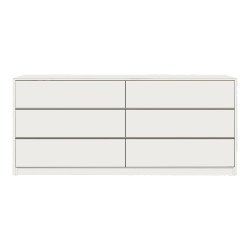 Συρταριέρα Kuanger pakoworld mdf σε λευκή απόχρωση 120x40x70εκ