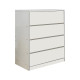 Συρταριέρα Kuanger pakoworld mdf σε λευκή απόχρωση 80x40x89εκ