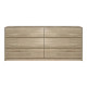 Συρταριέρα Kuanger pakoworld mdf σε φυσική απόχρωση 120x40x70εκ