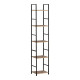 Βιβλιοθήκη Azuel pakoworld φυσικό-μαύρο μέταλλο 29x23.5x144εκ