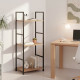 Βιβλιοθήκη-ραφιέρα Bitok pakoworld φυσικό-μαύρο μέταλλο 29x23.5x80εκ