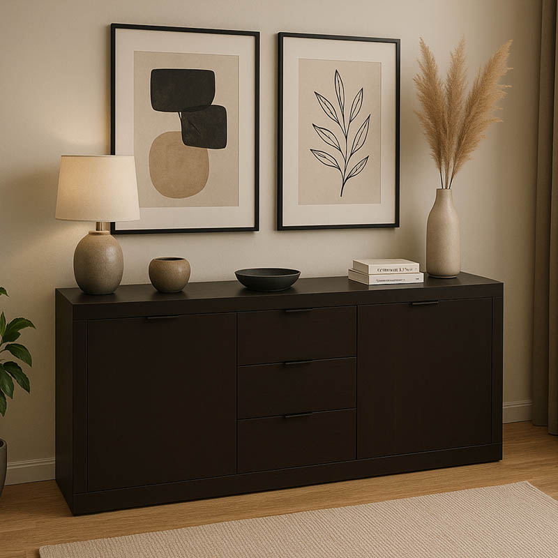 Μπουφές Doha pakoworld σε wenge απόχρωση 180x45x80.5εκ
