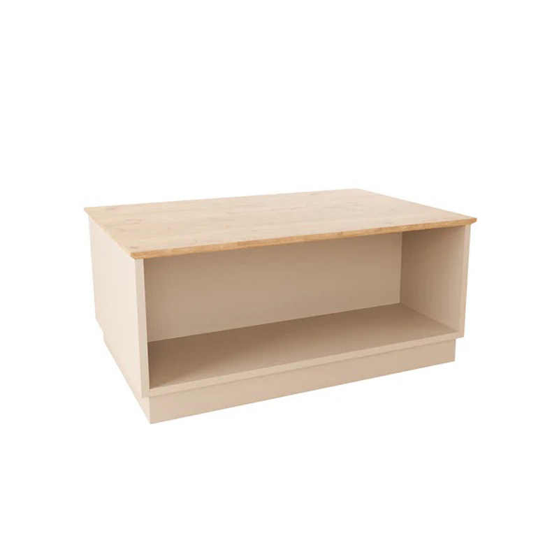 Τραπέζι Monik pakoworld σε oak-ανοιχτό γκρι απόχρωση 90x56x40εκ