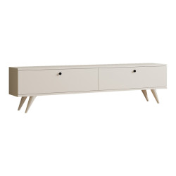Έπιπλο τηλεόρασης Jate pakoworld σε λευκή απόχρωση 160x25x40εκ