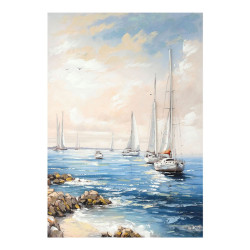 Πίνακας σε καμβά Sailsy Inart 70x3x100εκ
