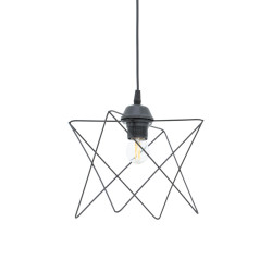 Φωτιστικό οροφής Langit pakoworld Ε27 μέταλλο μάυρο 18x18x65εκ
