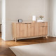 Μπουφές Hamea pakoworld mdf σε φυσική απόχρωση 150x39,5x73εκ