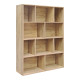 Βιβλιοθήκη Evergin pakoworld mdf σε oak απόχρωση 100x30x135εκ
