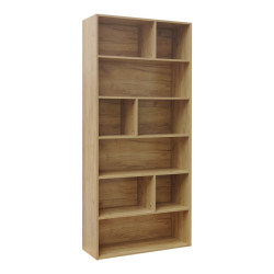 Βιβλιοθήκη Evergin pakoworld mdf σε oak απόχρωση 80x30x180εκ