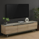 Έπιπλο τηλεόρασης Kasandra pakoworld μπεζ μαρμάρου-sonoma 180x35x48.5εκ