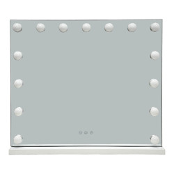 Καθρέπτης Led Hollywood pakoworld μέταλλο λευκό 60x12x52.3εκ