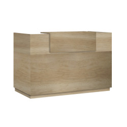 Γραφείο reception Lotus pakoworld σε χρώμα φυσικό 140x70x110εκ