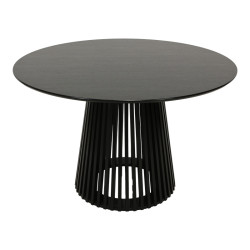 Τραπέζι Domonic pakoworld mdf σε μαύρη απόχρωση Φ120x75εκ
