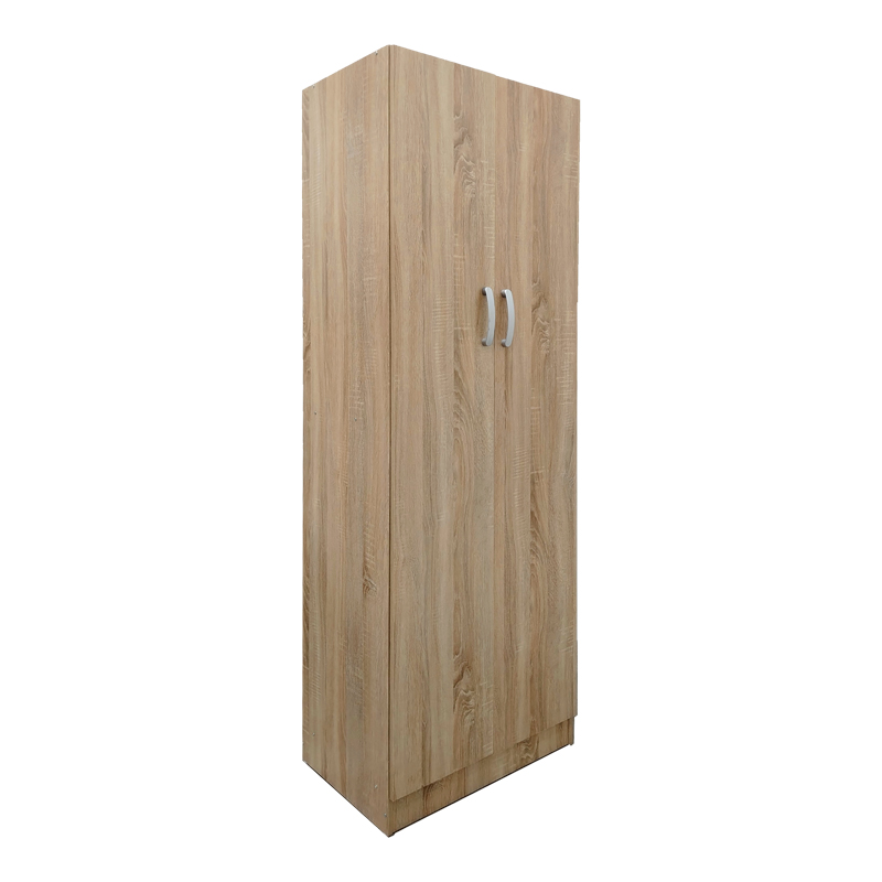 Ντουλάπα δίφυλλη Athos pakoworld σε sonoma απόχρωση 60x42x180εκ