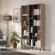 Βιβλιοθήκη Zezan pakoworld σε sonoma-ανθρακί απόχρωση 114x30x200.5εκ