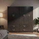 Ντουλάπα πεντάφυλλη Athos pakoworld wenge 170x42x180εκ