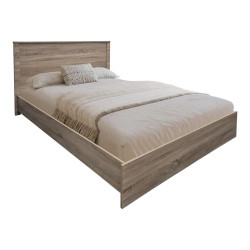 Κρεβάτι Athos pakoworld σε sonoma απόχρωση 140x200εκ