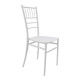 Καρέκλα Tiffany Ι pakoworld pp σε λευκή απόχρωση 38.5x46.5x87εκ