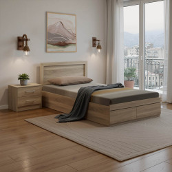 Σετ Κρεβατοκάμαρας Olympus Sonoma με Κρεβάτι 120x200εκ Σετ 2τεμ