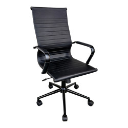 Καρέκλα γραφείου διευθυντή Valter pakoworld pu μαύρο 55.5x58x108εκ