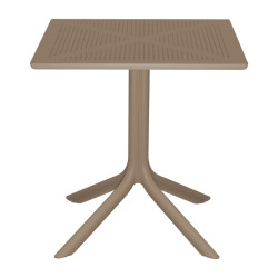Τραπέζι Groovy pakoworld pp διατρητο cappuccino 60x60x76εκ