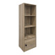 Βιβλιοθήκη-στήλη Lenobia pakoworld με ντουλάπι sonoma 30.5x24x95εκ