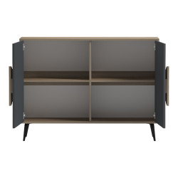 Μπουφές Gora pakoworld sonoma-ανθρακί 110x35.5x82εκ