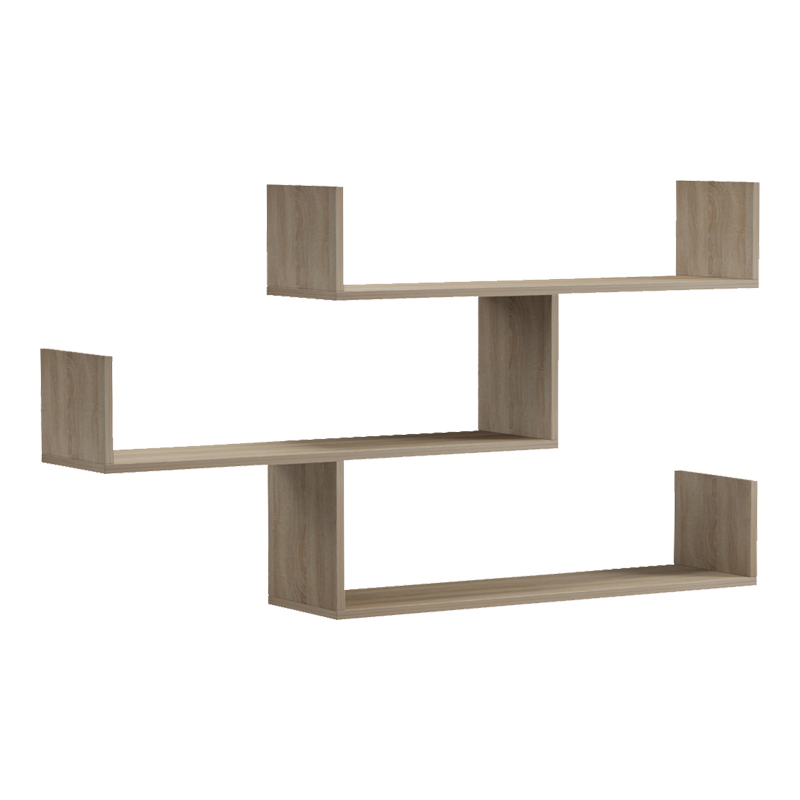 Ραφιέρα τοίχου Tiber pakoworld sonoma 120x22x67εκ