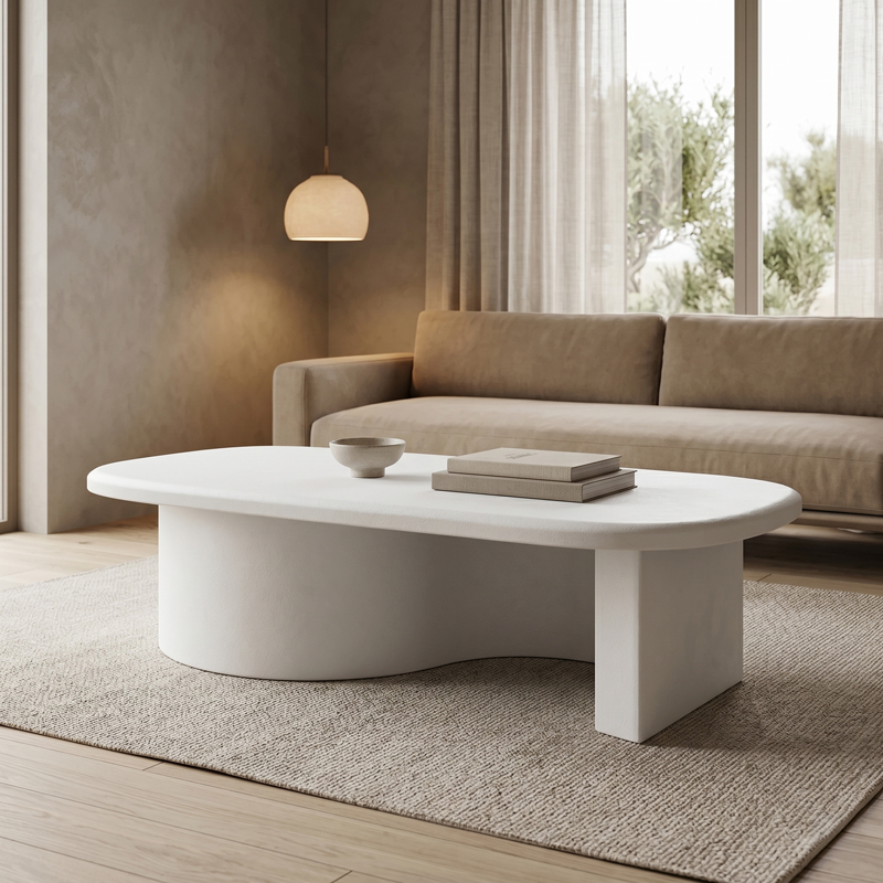 Τραπέζι σαλονιού Verven pakoworld mdf λευκό 120x60x32εκ