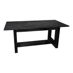 Τραπέζι Senza pakoworld μαύρο μάνγκο ξύλο 180x90x76εκ