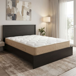 Κρεβάτι με στρώμα Athos Sleepy pakoworld wenge 160x200εκ
