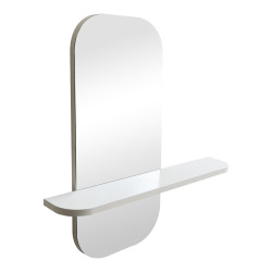 Καθρέπτης Lunaria pakoworld λευκό MDF 60x11.5x60εκ