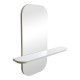 Καθρέπτης Lunaria pakoworld λευκό MDF 60x11.5x60εκ