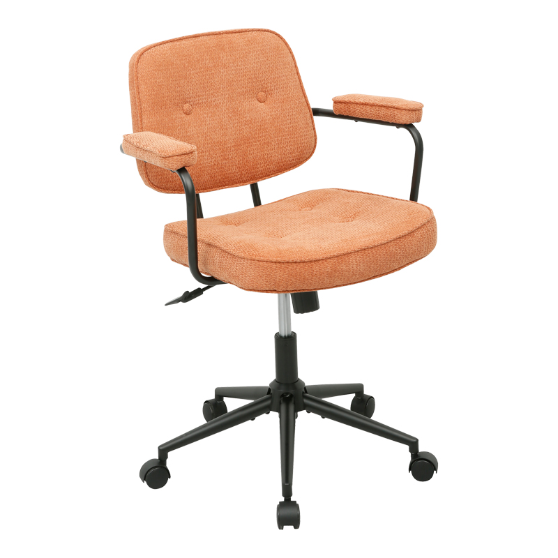 Καρέκλα γραφείου Leberta pakoworld terracotta ύφασμα 64x63,5x86-96εκ