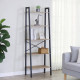 Βιβλιοθήκη Jebia pakoworld oak με μαύρο μέταλλο 56x37x172.2εκ