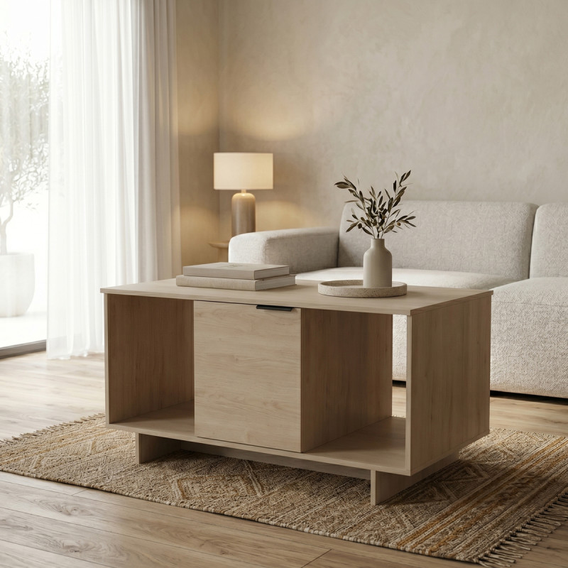 Τραπέζι σαλονιού Nalinda pakoworld sonoma 100x55x55εκ