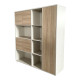 Βιβλιοθήκη γραφείου Stark pakoworld μπεζ oak 160x40x200εκ