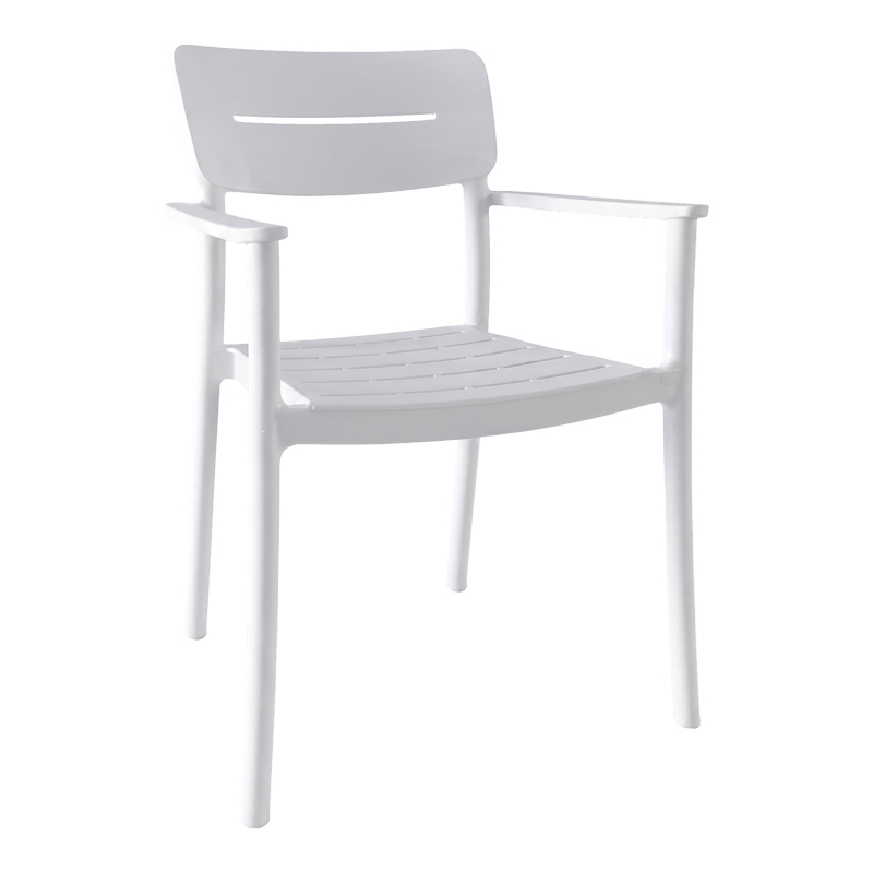 Πολυθρόνα Pilma pakoworld λευκό PP 57x54x82εκ