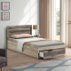 Κρεβάτι μονό Olympus pakoworld με συρτάρι castillo toro 100x200εκ