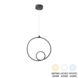 Φωτιστικό οροφής Lavani pakoworld LED μαύρο μέταλλο 15x18x70εκ
