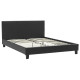 Κρεβάτι Nevil pakoworld 150x200 PU χρώμα μαύρο ματ