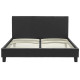 Κρεβάτι Nevil pakoworld 150x200 PU χρώμα μαύρο ματ